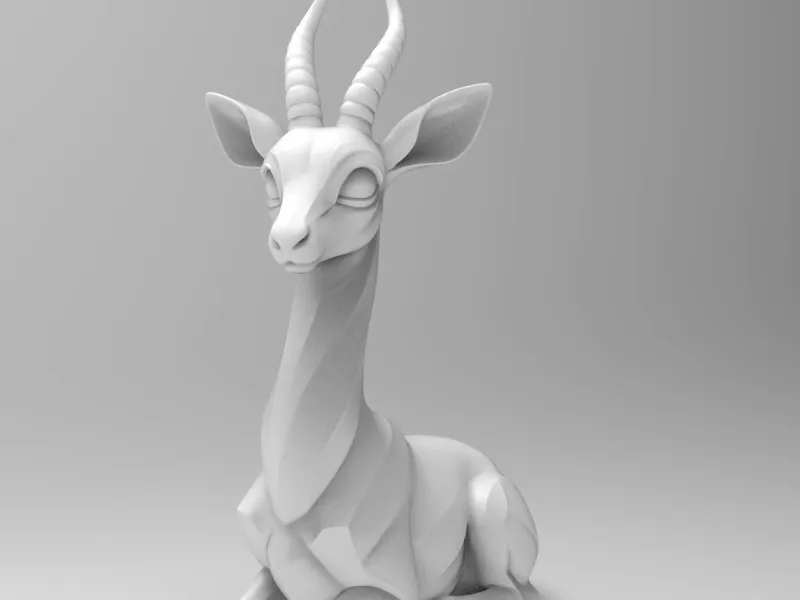 Gazella gazella minimalist sculpture