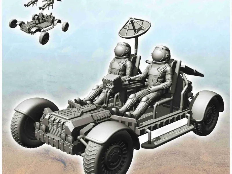 Planetaire verkenningsrover met twee astronauten (2) - scienc
