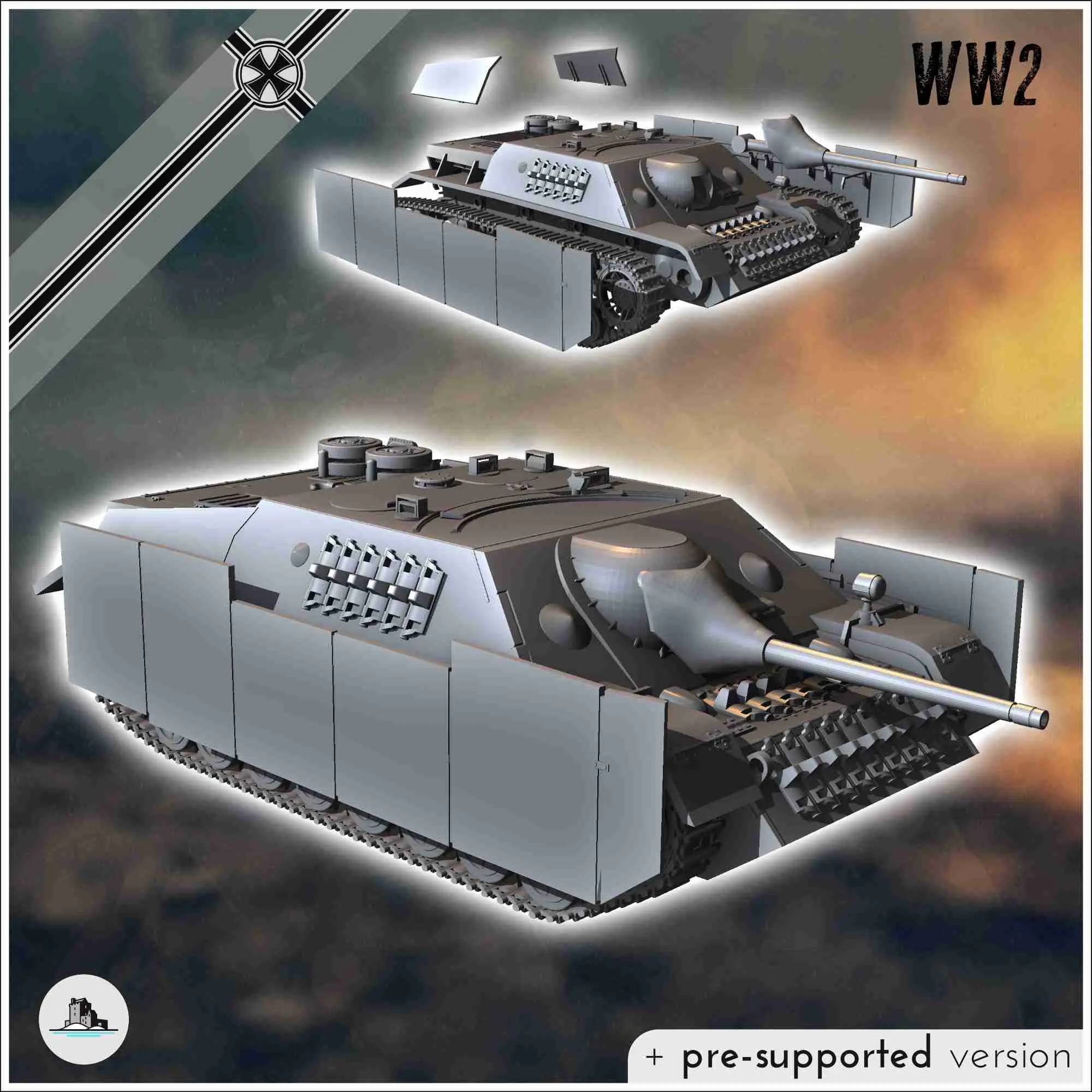 Jagdpanzer IV/70 (V) - miniatures tank ww2 flames war bolt a