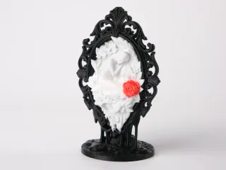 Gothic Rose Cameo Sculpture - Romantic Decor