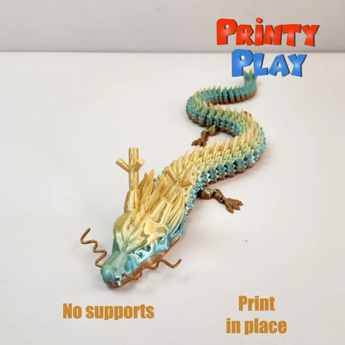 Flexi Dragon - Toys - PLA - 3D printed product - фото 8