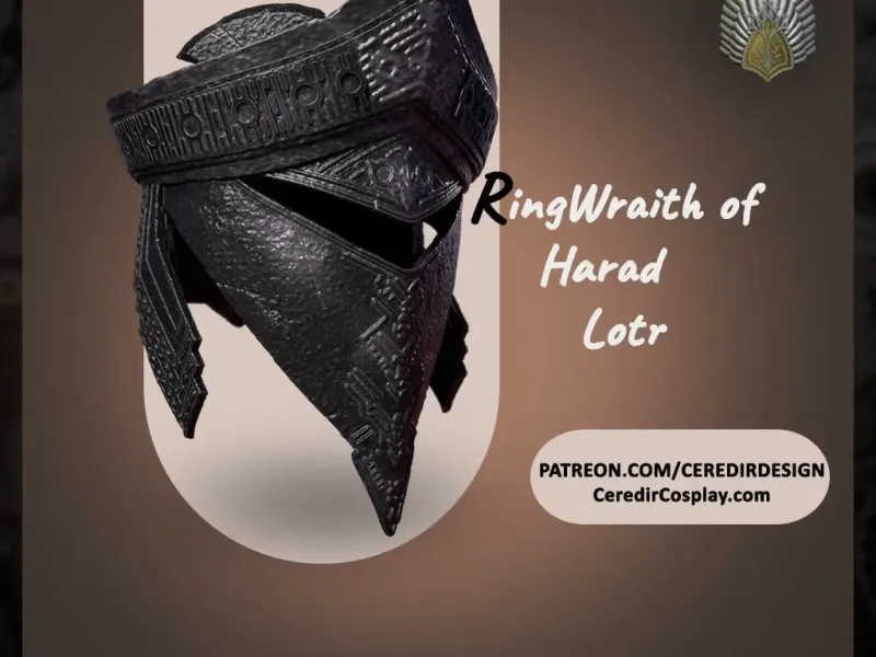 Ringwraith of Harad helmet lord of the rings 3D DIGITAL DOWN
