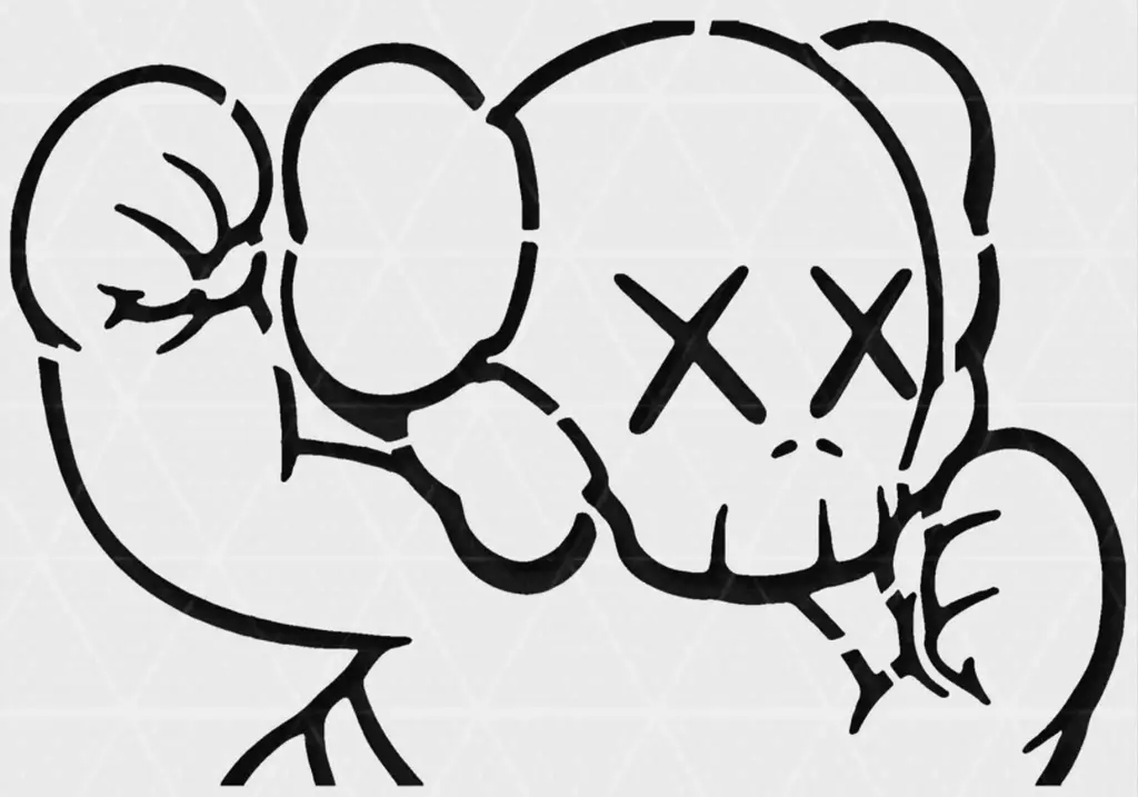 Free Digital Art STL Download - Kaws stencilby SMT_M 🦊 Free Digital Art STL Download - Kaws stencilby SMT_M 🦊