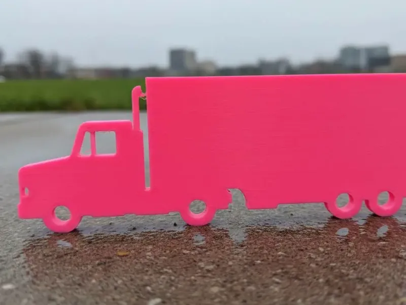 Semi truck keychain