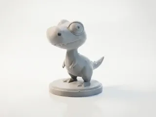Chibi Dino Figurine Cute Collectible 3D Printable