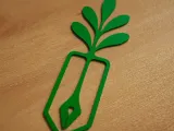 Bladwijzer | Bladwijzer met blad | Bladwijzerontwerp met blad en pen-4