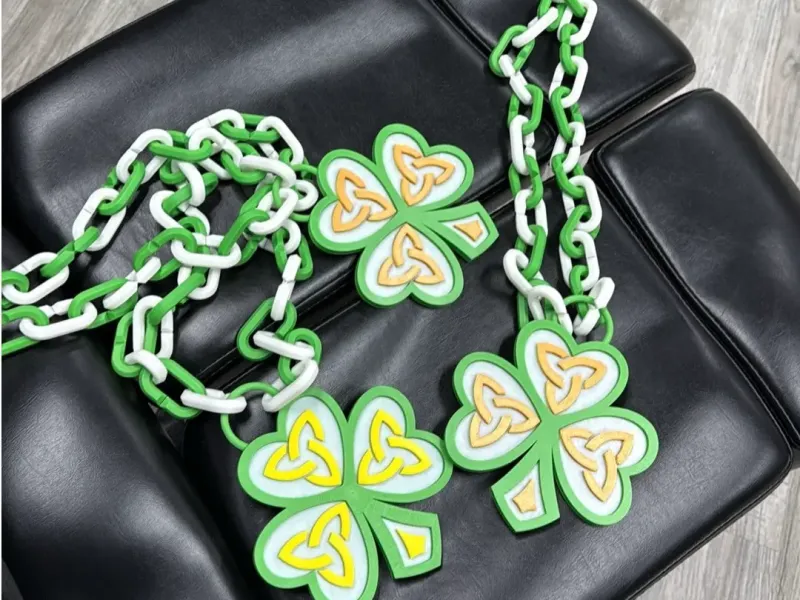 Celtic Shamrock Hype Necklace Pendant For Saint Patricks Day