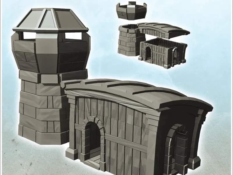 Caserma medievale con torre di difesa e caserma (19) - min