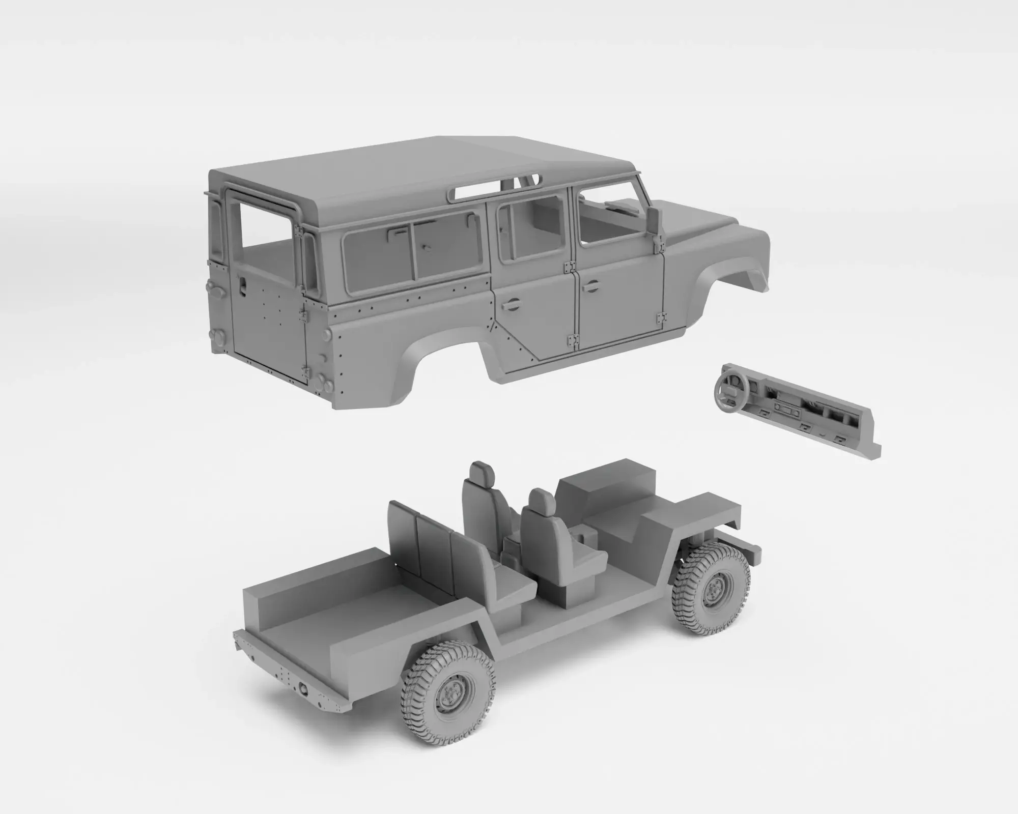 Land Rover Defender 110 - H0 scale car model kit
