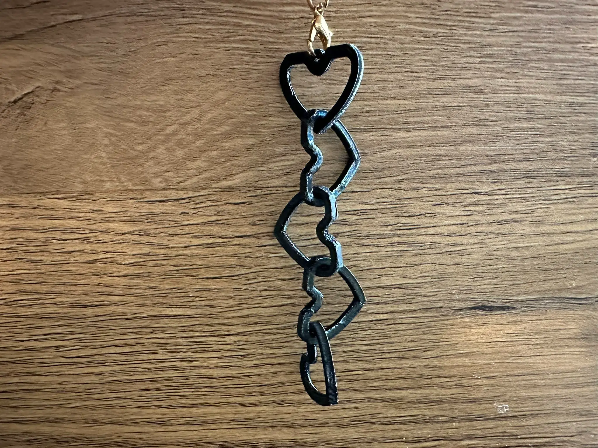 Keychain with hearts chain
