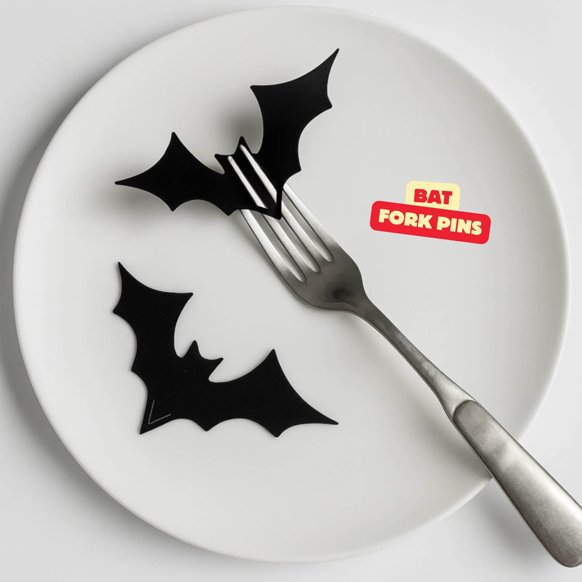 BAT FORK PINS / HALLOWEEN PARTY DECOR
