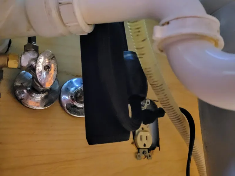 Sink Shutoff Valve Cover for Retractable Faucet