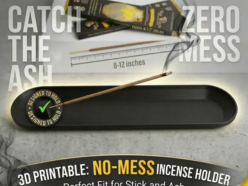 The "Zero-Mess" Incense Basin (v1)