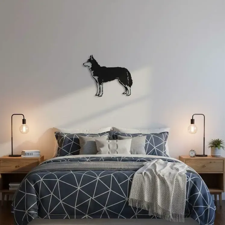 Husky Dog Silhouette Wall Art - Minimalist Pet Decor