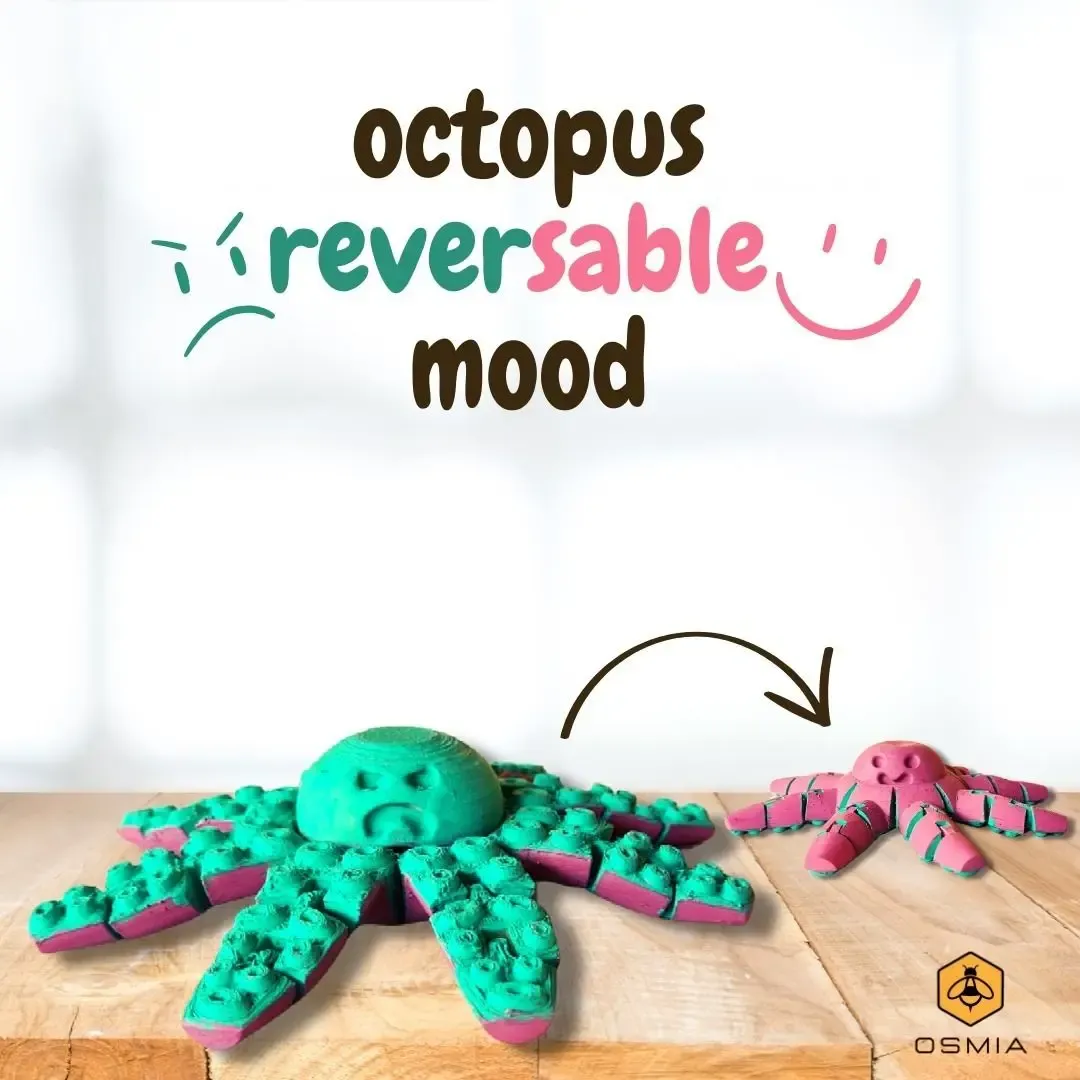 Osmia Flexible Angry Happy Octopus Spinning Toy