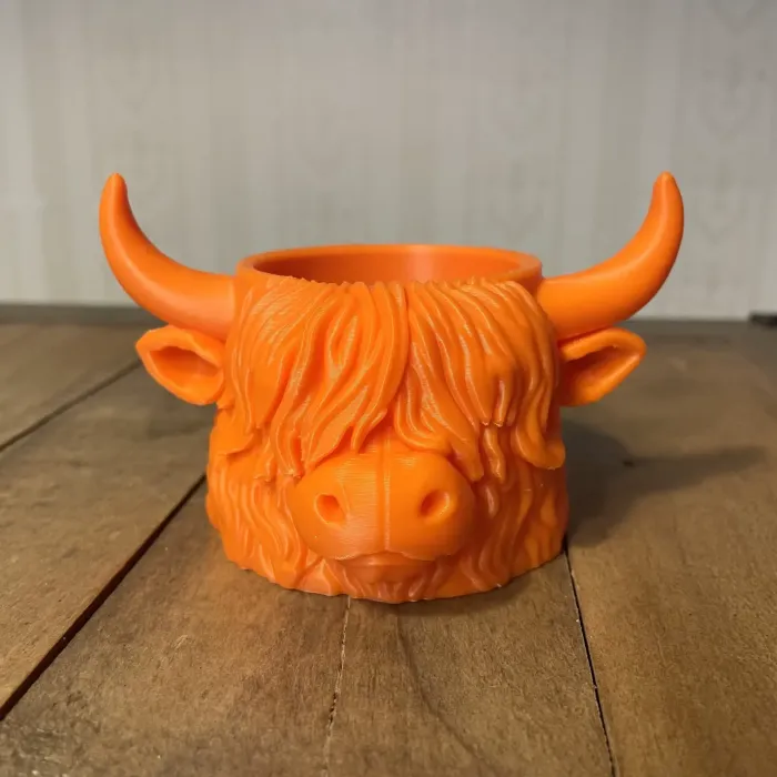 Highland Cattle Mini Planter - Home - PLA - 3D printed product - фото 6