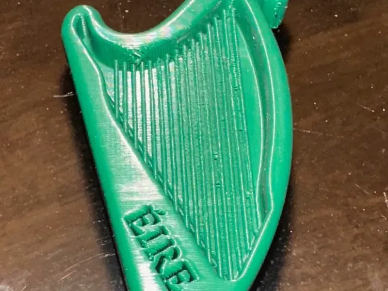 Irish harp Lego wreath decoration