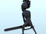 Alien punk with armor and chainsaw sword (9) (+ pre-supporte-3