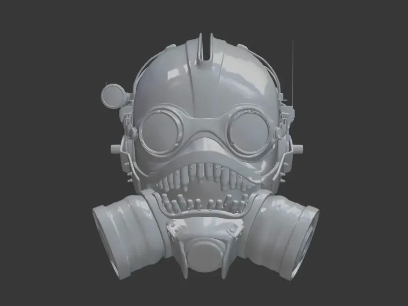 Gas Mask – 3D Printable Post-Apocalyptic