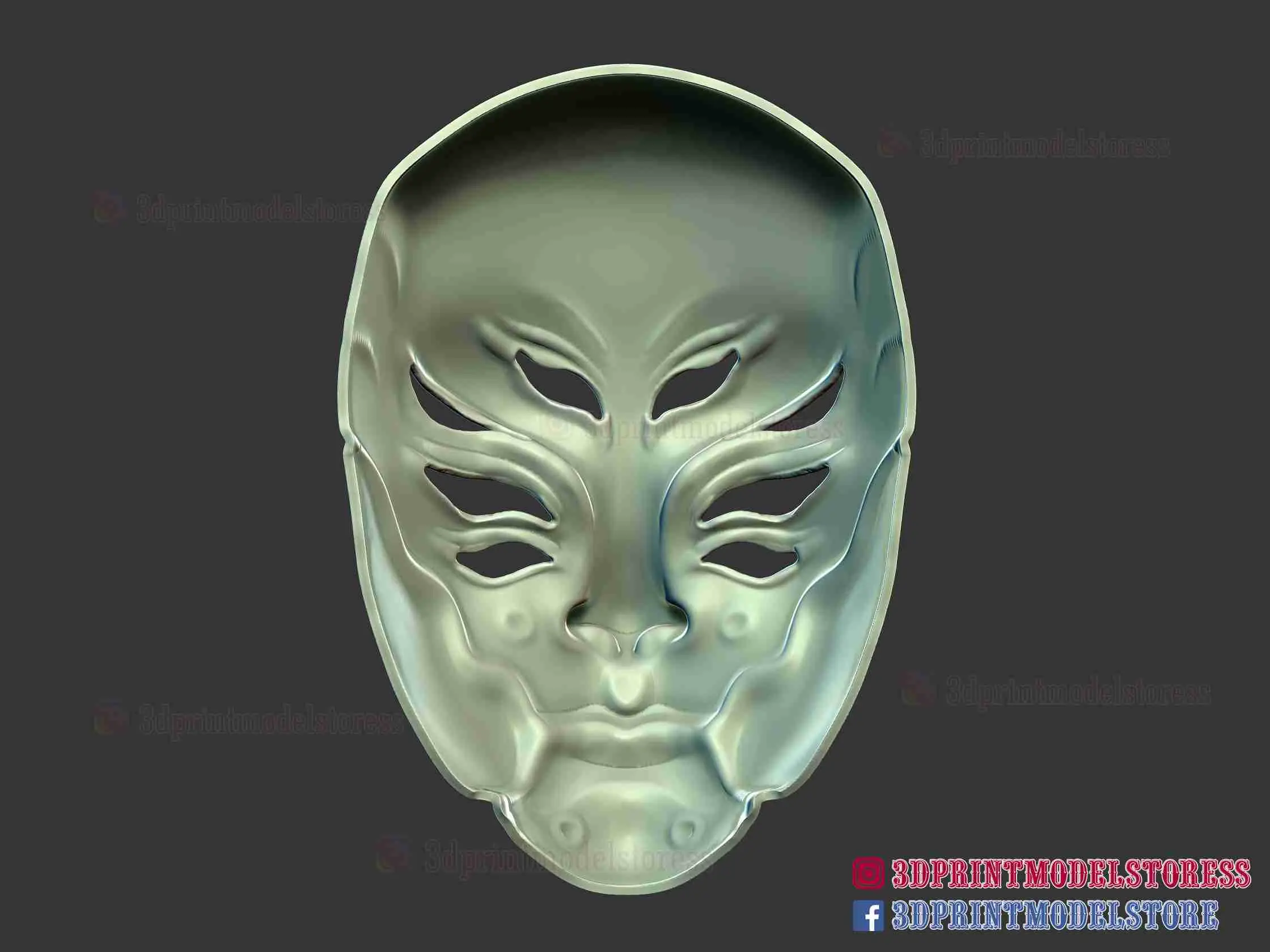 Cyborg Oni Samuray Hayalet Maske - Kabuktaki Hayalet