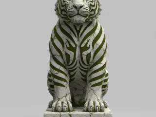 Sacred Jungle Tiger – Ancient Temple Guardian Diorama