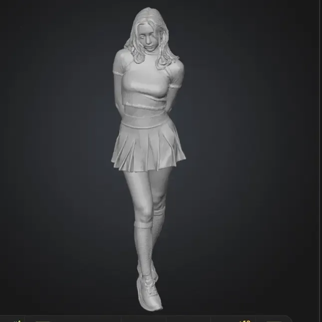 Girl in miniskirt