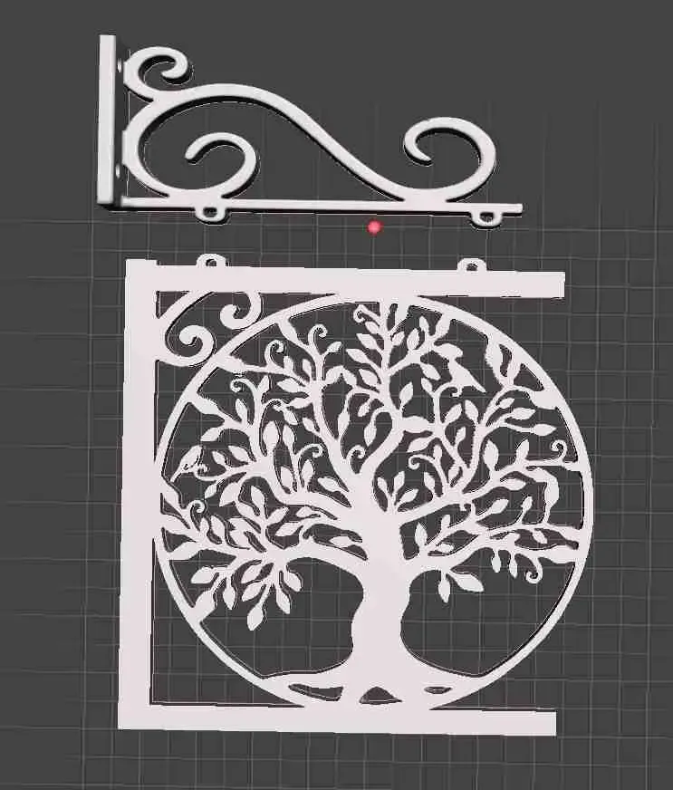 hanging deco with wall bracket tree of life