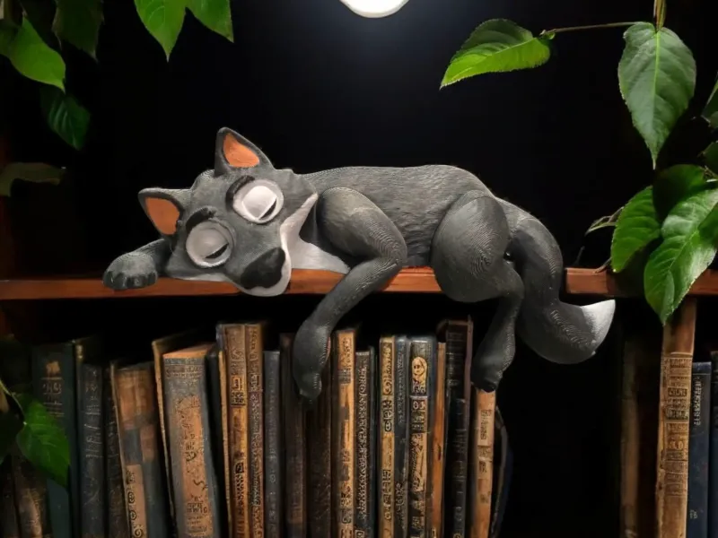 Shelf Sleeping Wolf