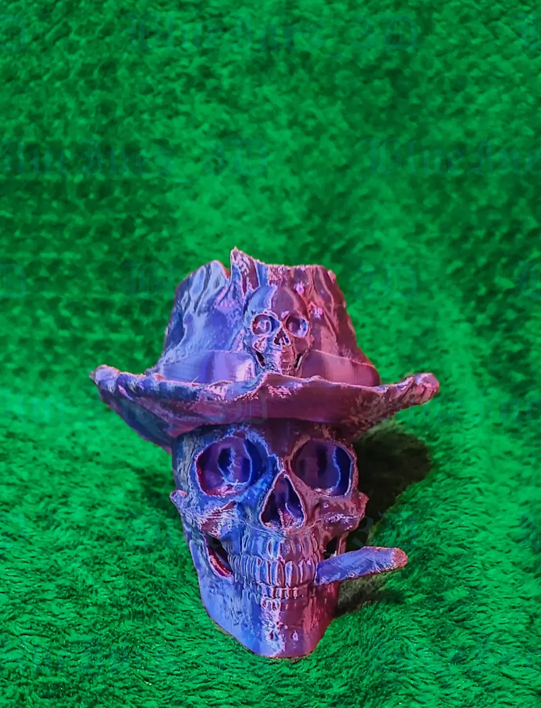 Cowboy skull with cigar