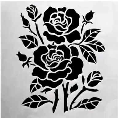 rose stencil 1