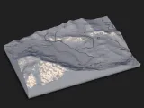 Mountain Lake Valley Terrain Tile – 3D Printable STL-5