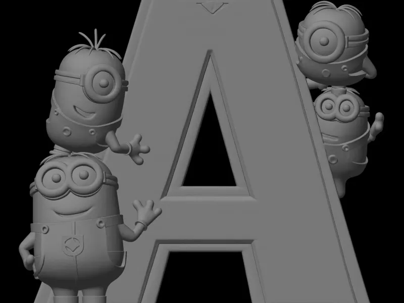 lettre A et Minions