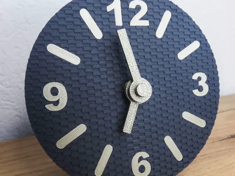 Table Clock Carbon