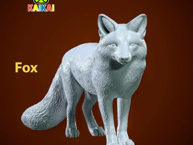 Red fox model - Arctic fox statue - decor - 3D print