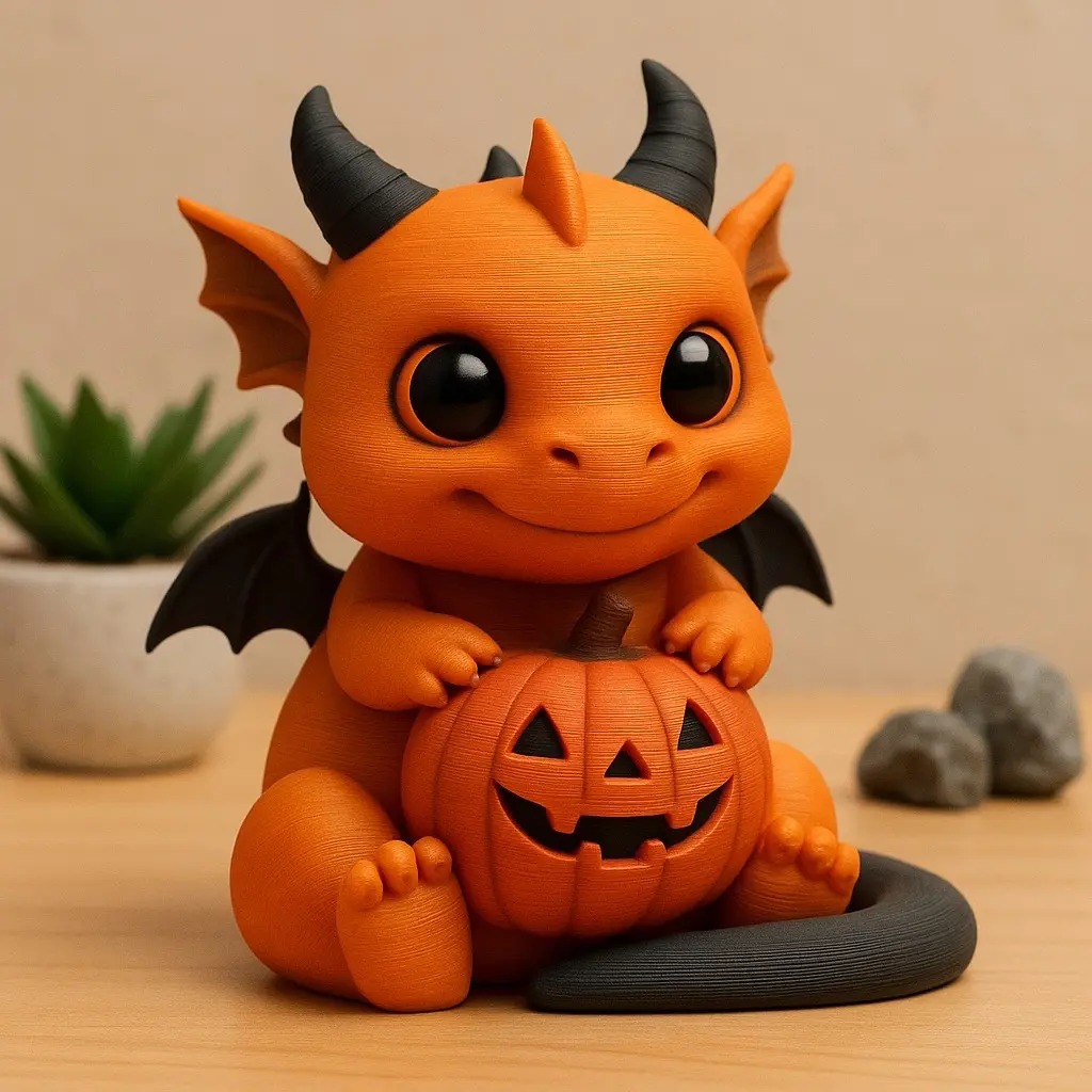 Cute Halloween Chibi Dragon