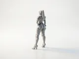 Female Warrior Figurine Sci-Fi Action 3D Printable-1
