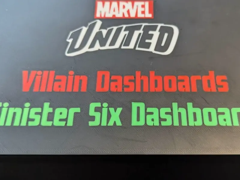 Marvel United Villain & Sinister Six Dashboards