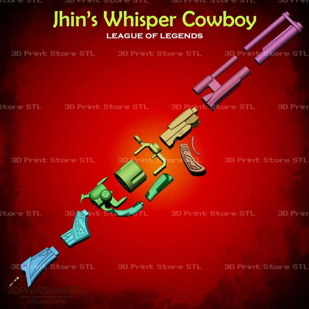 High Noon Whisper Cowboy Cosplay League of Legends - STL