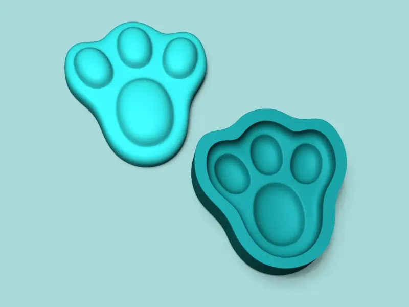 Bunny Footsteps Paw Mold - Silicon Maker - Template