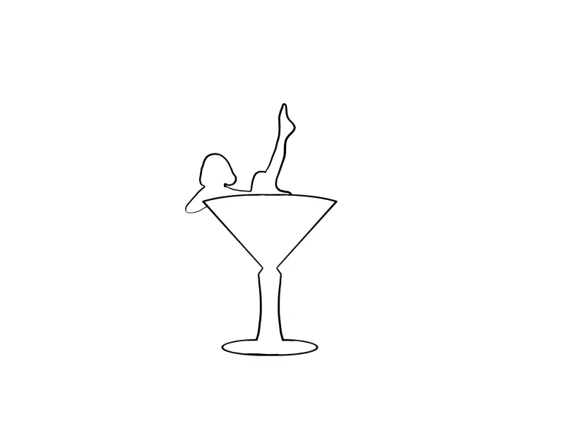 TS Martini Glass Cookie Cutter
