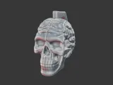 Skull with Exposed Brain 3D Print Model-1