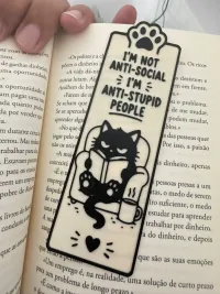 Anti-Social Anti-Stupid Cat Bookmark