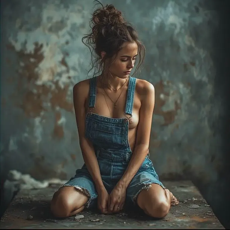 Woman in Bibs 01