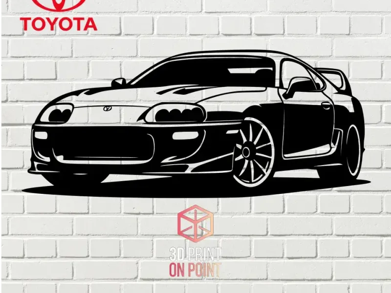 TOYOTA SUPRA MK4 - 2D WALL ART #1