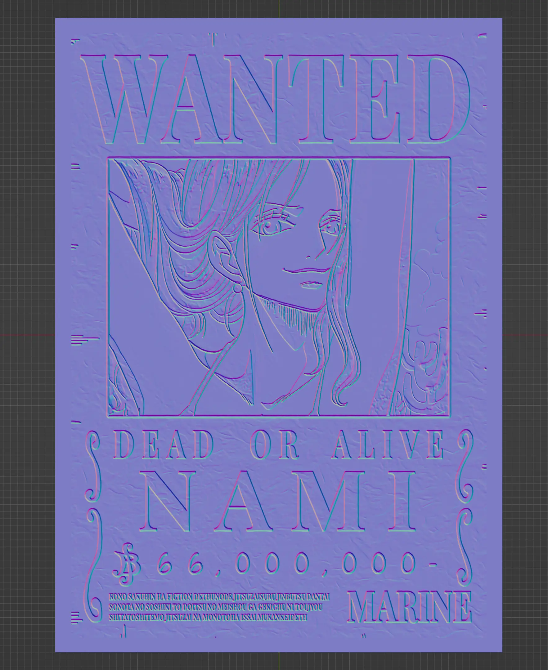 cartel de se busca a nami - one piece