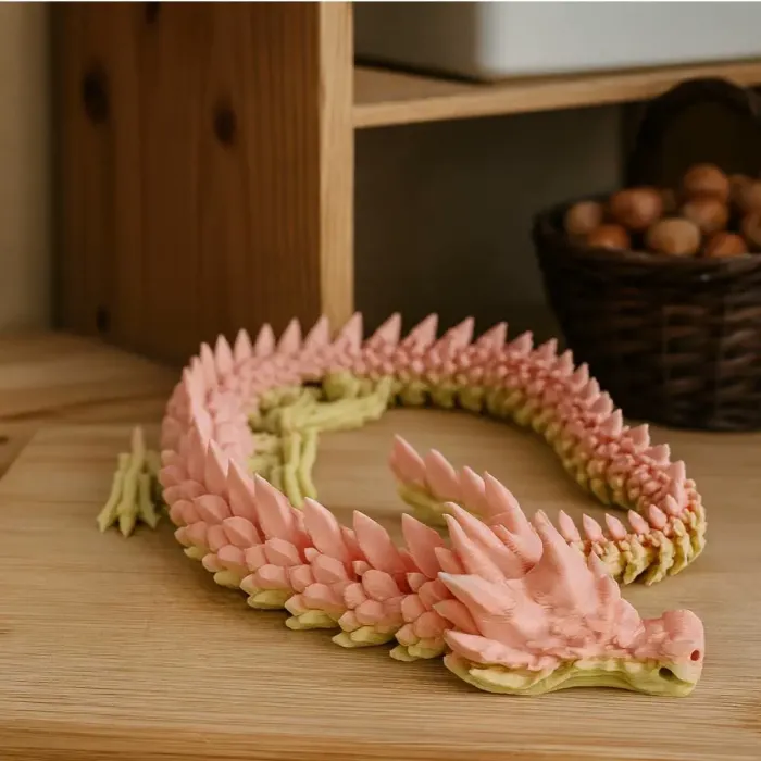 Flexi Crystal Dragon - Toys - PLA - 3D printed product - фото 3