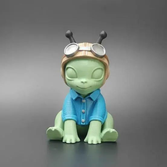 Cute Alien Pilot – Cartoon Sci-Fi Character 3D Print Model