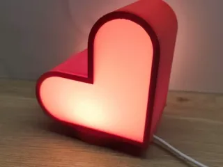 Heart lamp - simple print & assembly - no glue