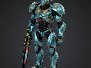 FREE Cybernetic grimdark mech