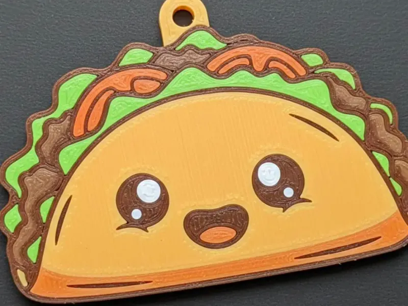 Happy taco keychain